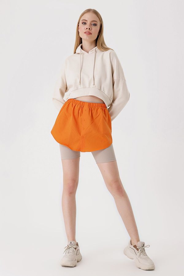 Bigdart Bigdart 1888 Sweatshirt And Sweater Six Shirt Skirt - Orange