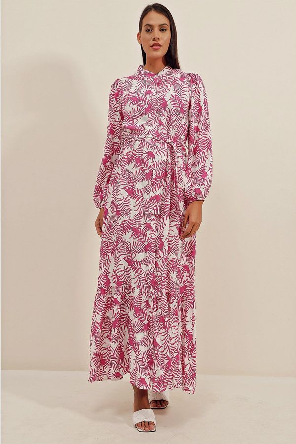 Bigdart Bigdart 2158 Exotic Pattern Dress - Fuchsia