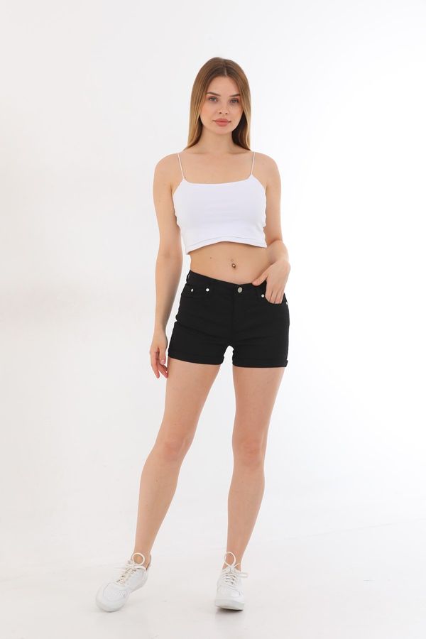 BİKELİFE BİKELİFE Mini High Waist Lycra Stretchy Cotton Shorts & Bermuda