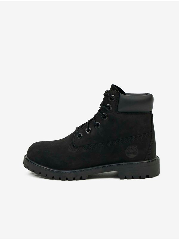 Timberland Black Boys Ankle Leather Boots Timberland 6 In Premium WP Boot - Boys