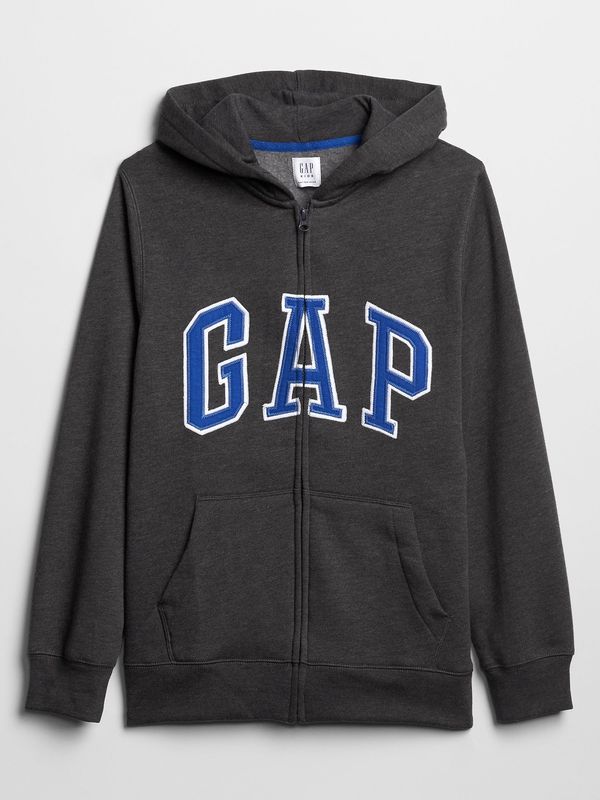 GAP Black Boys' Sweatshirt GAP Logo Zip Hoodie