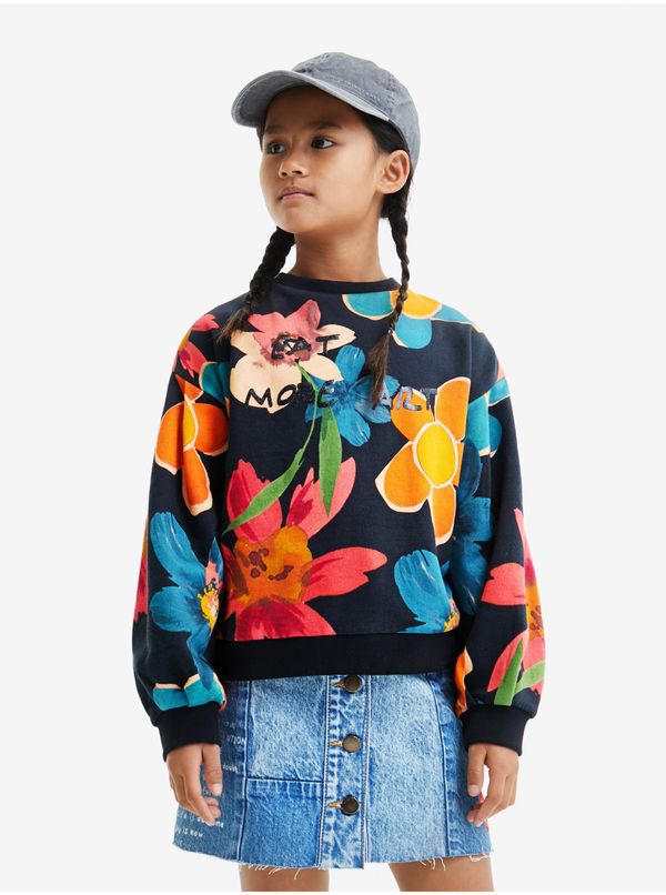DESIGUAL Black Girly Floral Sweatshirt Desigual Chandra - Girls