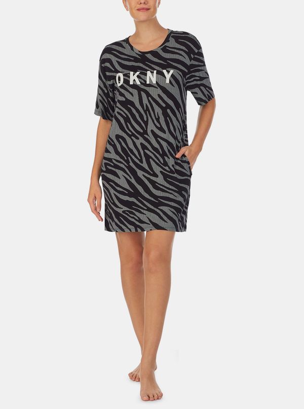 DKNY Black-grey patterned DKNY nightgown