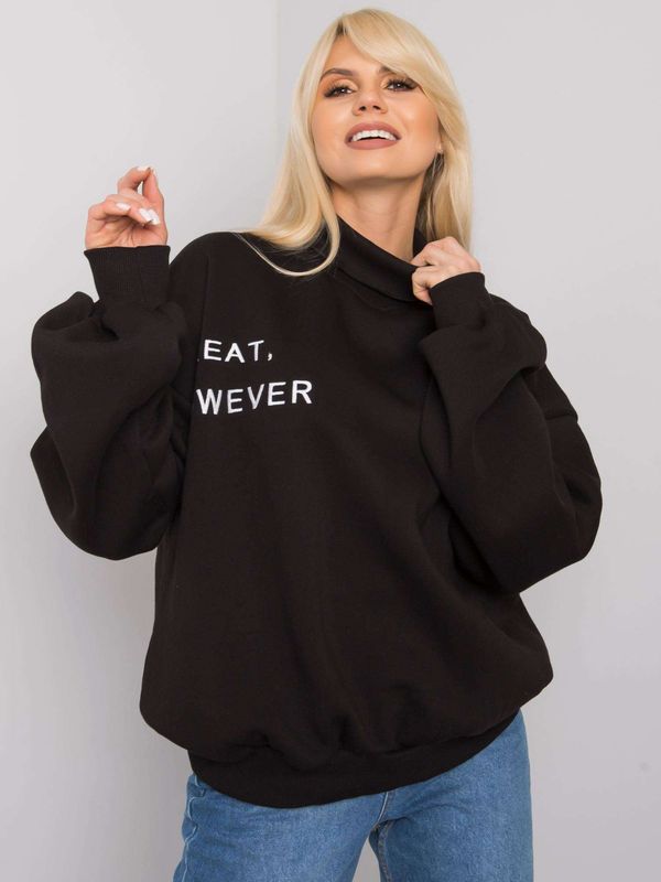 Fashionhunters Black insulated turtleneck sweatshirt