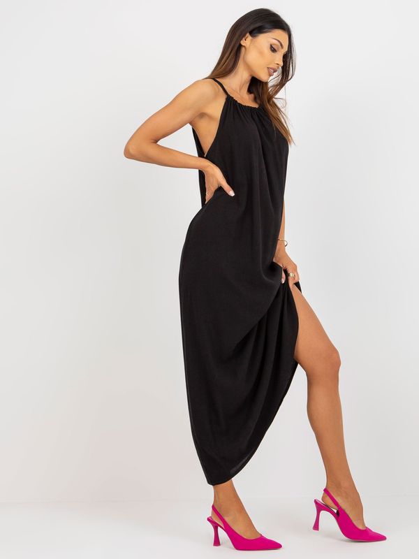 Fashionhunters Black maxi dress on hangers by OCH BELLA