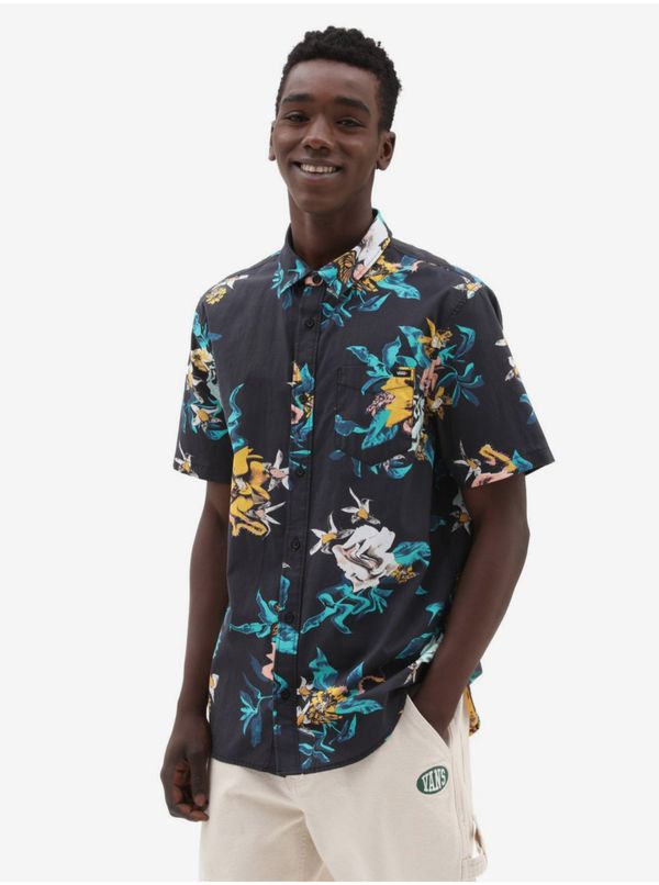 Vans Black Mens Flowered Shirt VANS Kessel SS Shirt - Men