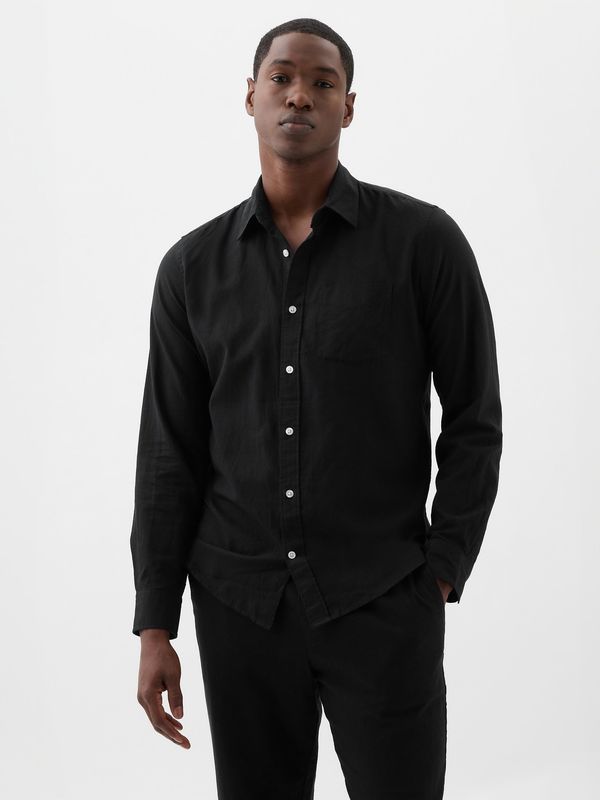 GAP Black men's linen shirt standard GAP