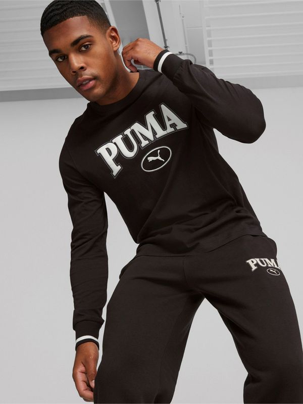 Puma Black Men's Long Sleeve T-Shirt Puma Squad