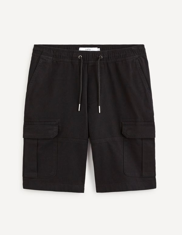 Celio Black Men's Shorts Celio Dobookbm