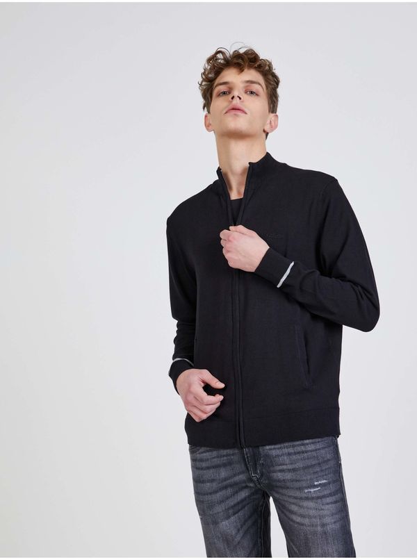 Guess Black men's sweater with stand-up collar Guess Kennard - Men