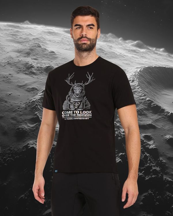 Kilpi Black men's T-shirt with print Kilpi LTD CALYPSO-M
