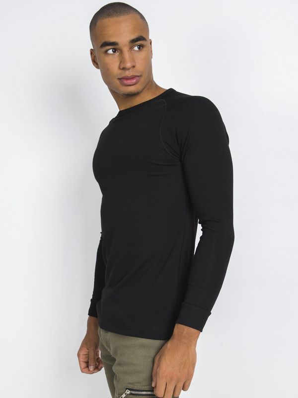 Fashionhunters Black men's thermo sweatshirt