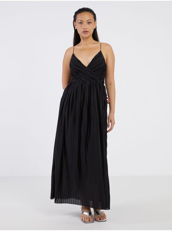 Only Black Pleated Maxi-dress ONLY Elema - Ladies