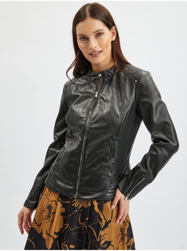 Orsay Black women's faux leather jacket ORSAY
