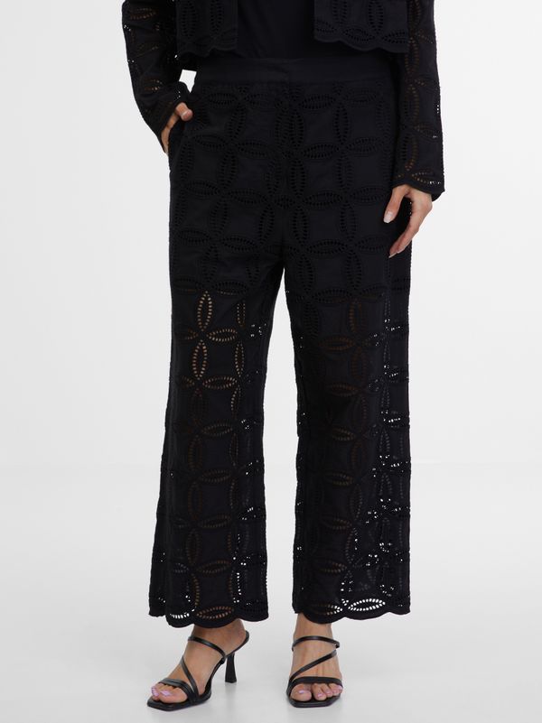 Orsay Black women's patterned trousers ORSAY
