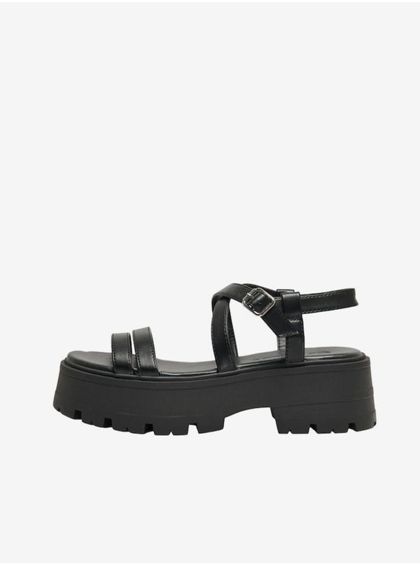 Only Black women's platform sandals ONLY Mercery-1 - Women's