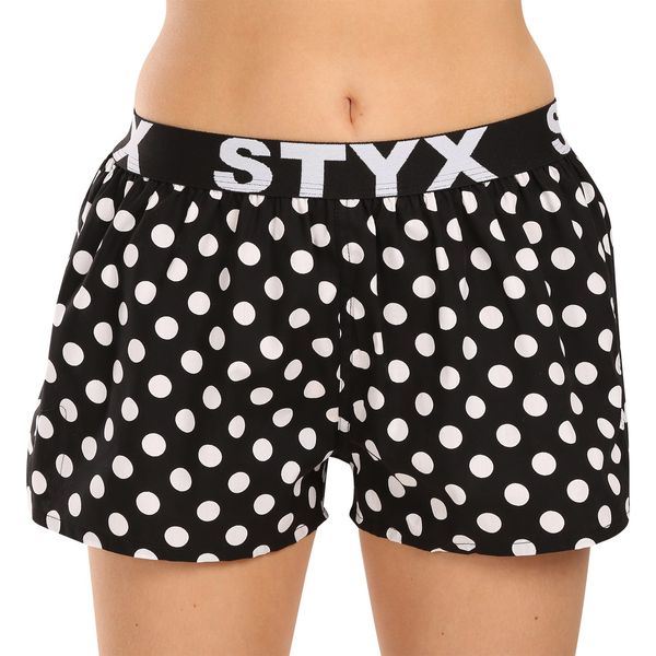 STYX Black women's polka dot shorts for sleeping Styx Polka Dots