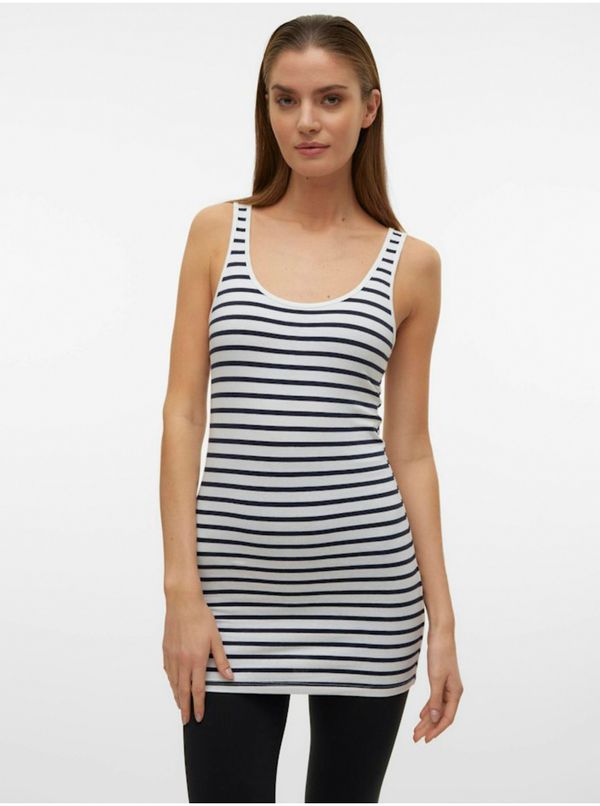 Vero Moda Blue and White Women's Striped Basic Tank Top Vero Moda Maxi - Women