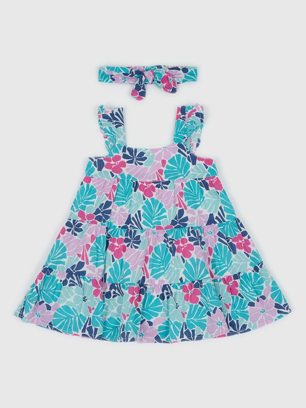 GAP Blue Girly Floral Dress with Headband GAP