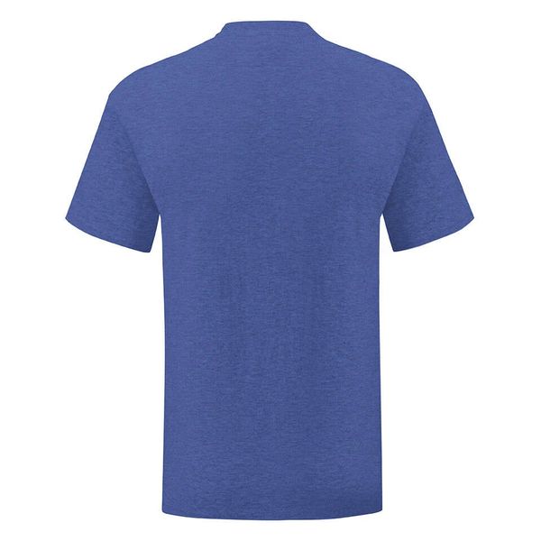 Fruit of the Loom Blue Iconic Combed Cotton T-shirt with Fruit of the Loom Sleeve