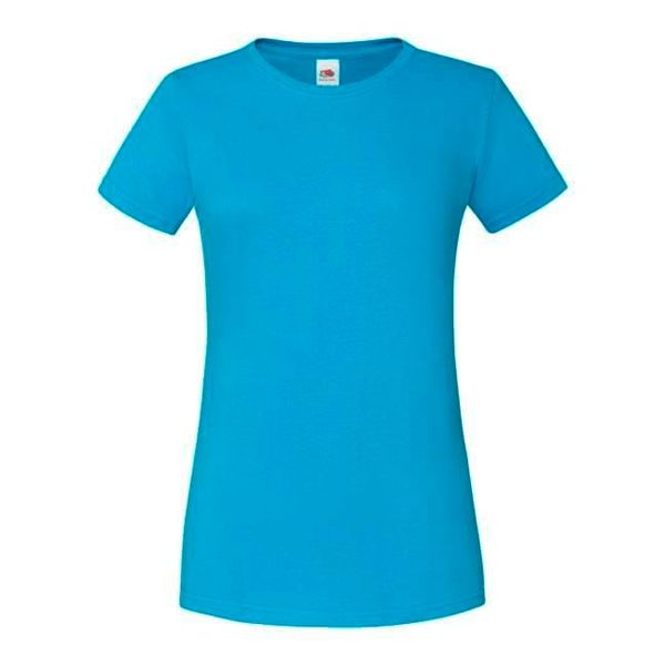 Fruit of the Loom Blue Iconic women's t-shirt in combed cotton Fruit of the Loom