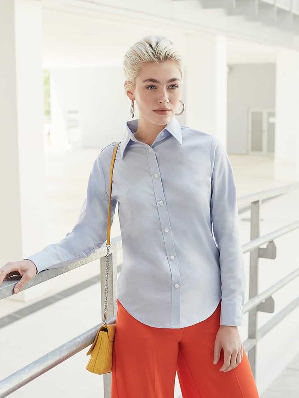 Fruit of the Loom Blue lady-fit classic shirt Oxford Fruit Of The Loom