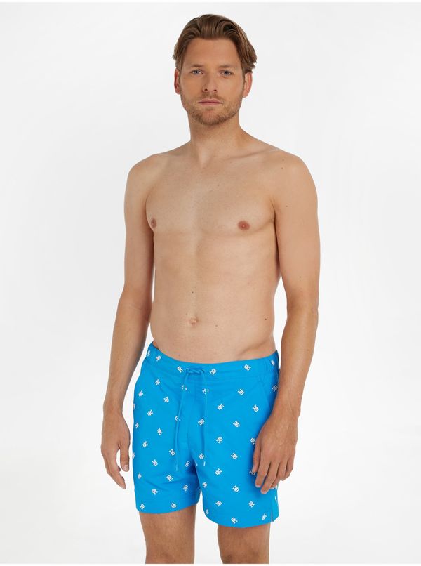 Tommy Hilfiger Blue Mens Patterned Swimwear Tommy Hilfiger - Men