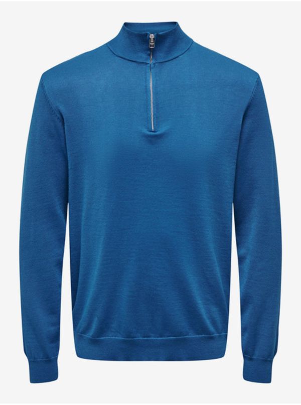 Only Blue Mens Sweater ONLY & SONS Wyler - Men