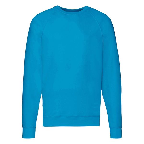 Fruit of the Loom Blue Men's Sweatshirt Lightweight Raglan Sweat Fruit of the Loom