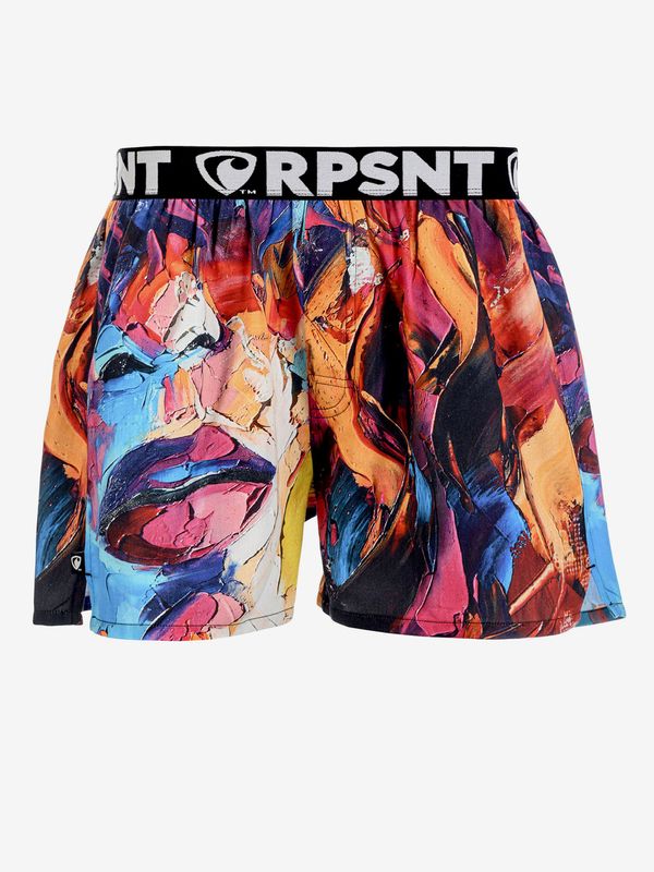 REPRESENT Blue-red men's patterned shorts Represent Mike