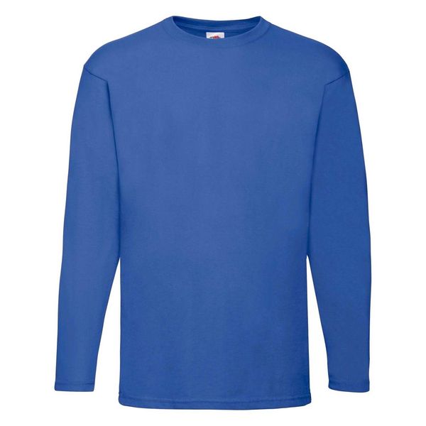Fruit of the Loom Blue Valueweight Men's Long Sleeve T-shirt Fruit of the Loom