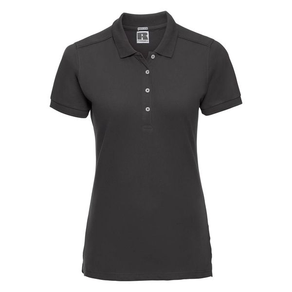 RUSSELL Blue Women's Stretch Polo Russell