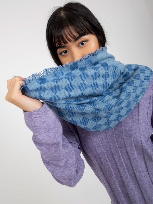Fashionhunters Blue women's winter scarf with wool
