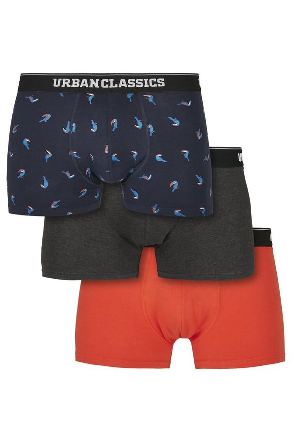 UC Men Boxer Shorts 3-Pack bird aop + boxer orange + cha