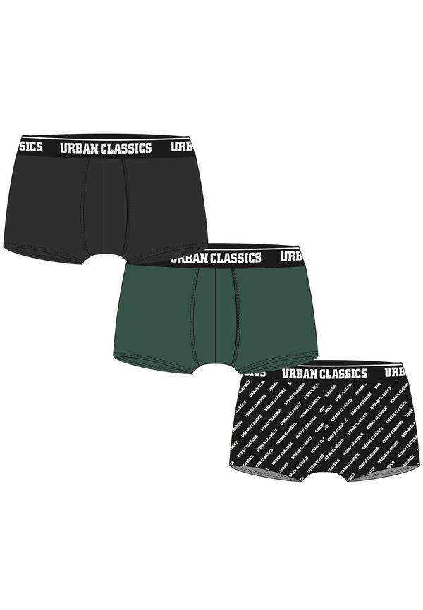 UC Men Boxer Shorts 3-Pack Dark Green+Black+Branded Aop