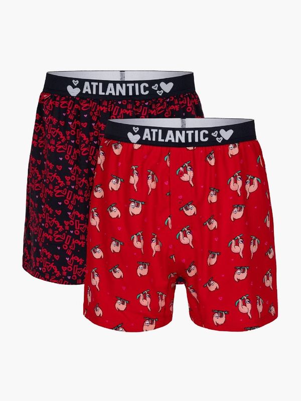 Atlantic Boxer shorts Atlantic 2GMB-003 A'2 S-2XL red-navy