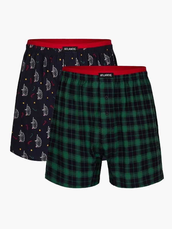 Atlantic Boxer shorts Atlantic 2GMB-004 A'2 S-2XL navy blue-green 077