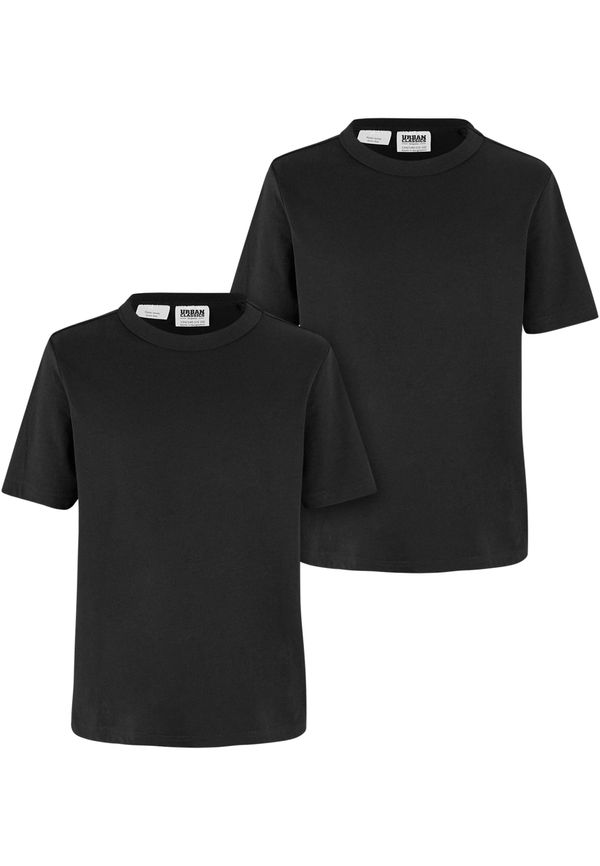 Urban Classics Kids Boys' T-shirt made of organic cotton base - 2pcs - black