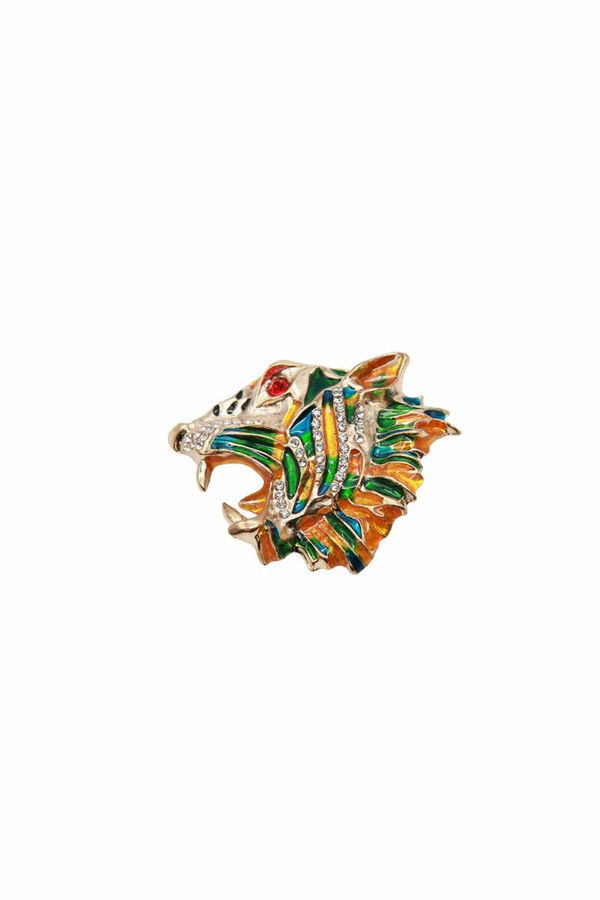 Kesi Brooch Tiger BZ-7 multicolor