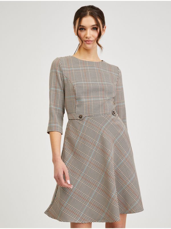 Orsay Brown checkered dress ORSAY - Ladies