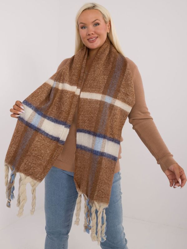 Fashionhunters Brown long women's scarf