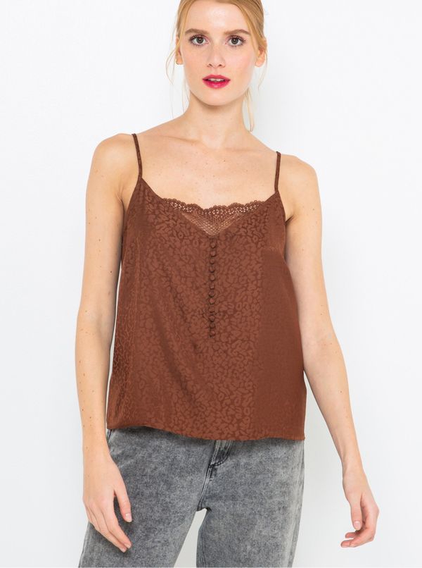 CAMAIEU Brown patterned top CAMAIEU - Women