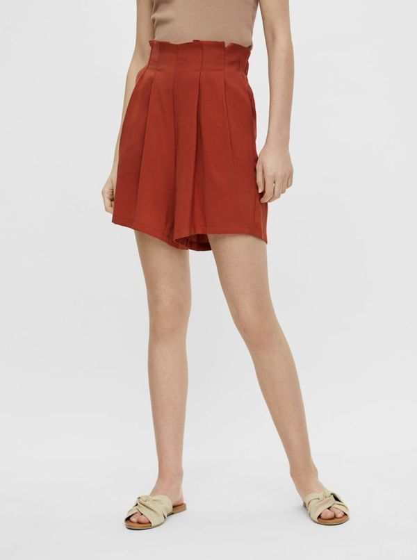 Pieces Brown Shorts with Pockets Pieces Lynwen - Women
