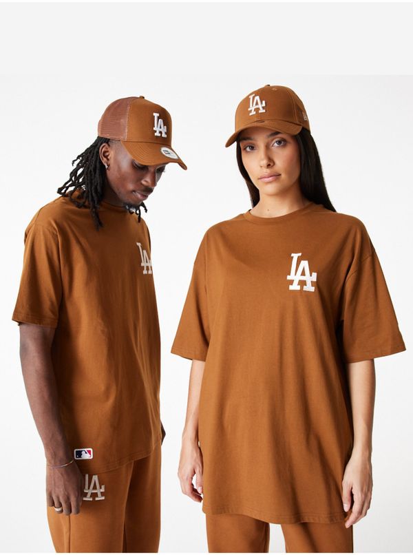 New Era Brown unisex t-shirt New Era League essentials lc os tee LOSDOD - Men's
