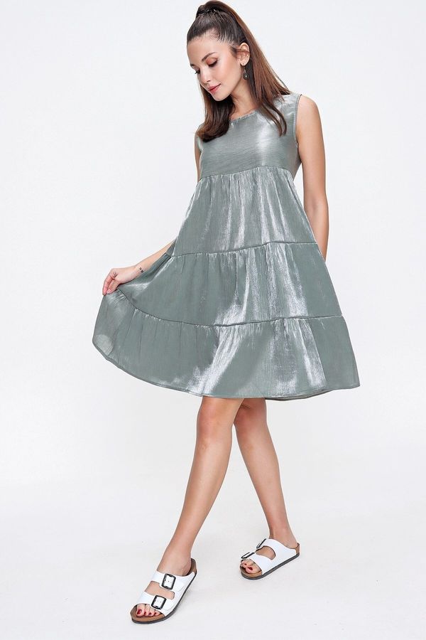 By Saygı By Saygı Ruffle-trimmed Cotton Satin Sleeveless Dress