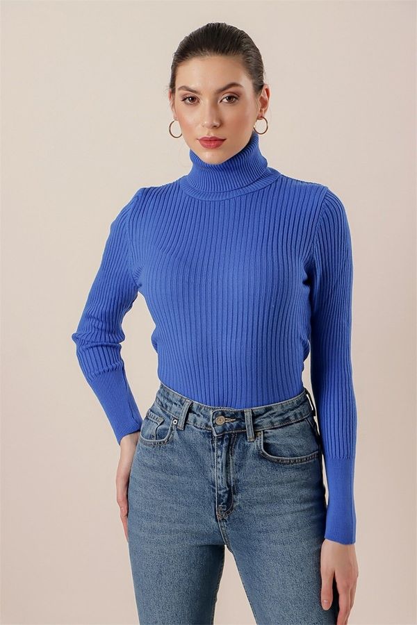 By Saygı By Saygı Turtleneck Lycra Acrylic Knitwear Sweater Wide Size Range Saks.