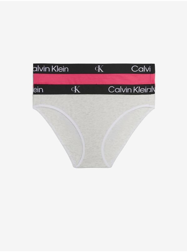 Calvin Klein Calvin Klein Set of two women's briefs in dark pink and light grey 2P - Women