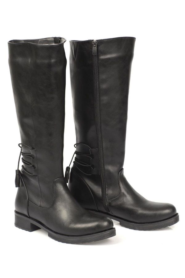 Capone Outfitters Capone Outfitters Women's Tea-length Back Ankle Laced Side Zipper Boots