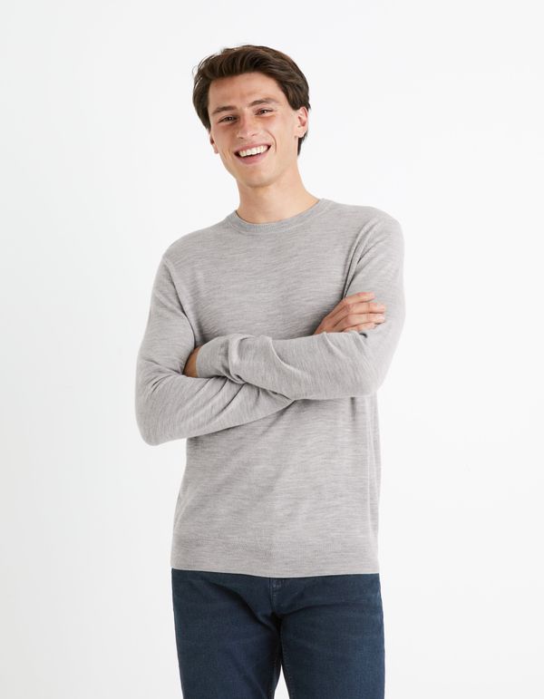 Celio Celio Wool sweater Semerirond merino - Men