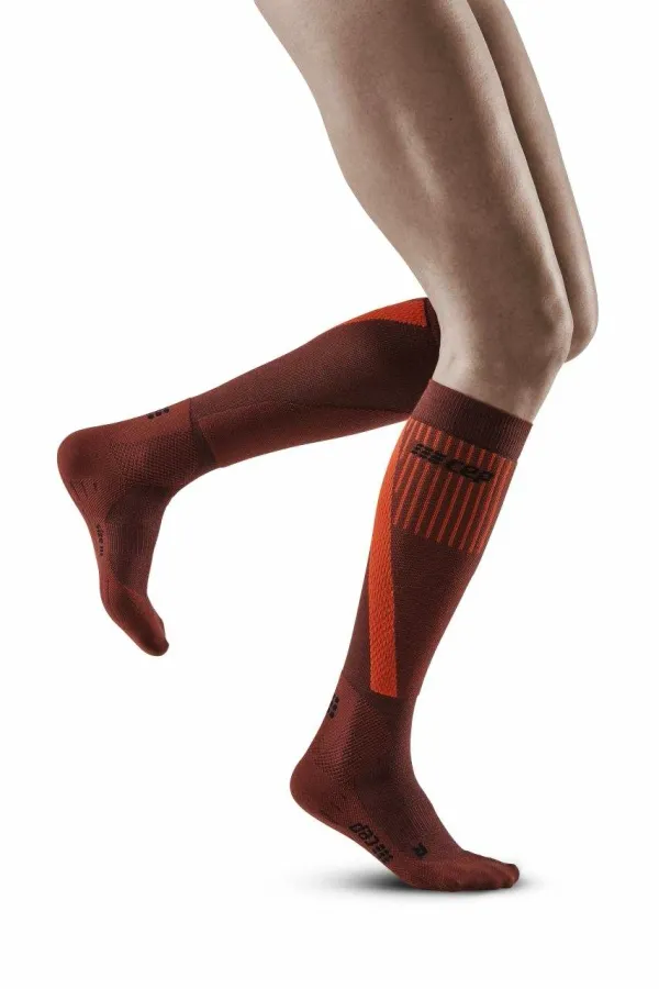 Cep CEP Women's Winter Running Knee-High Socks Dark Orange